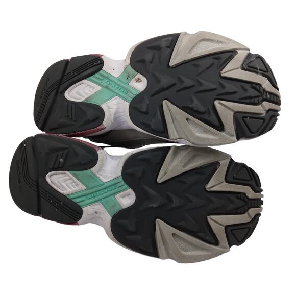 Adidas Falcon Sneakers  Gray Pink and Green Size 6 - Picture 3 of 7